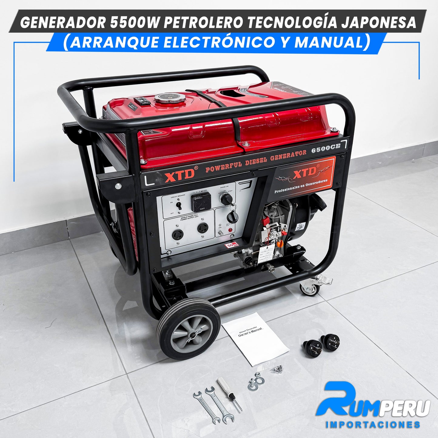Generador 5500W Petrolero tecnologia japonesa ( Arranque electrónico y Manual )