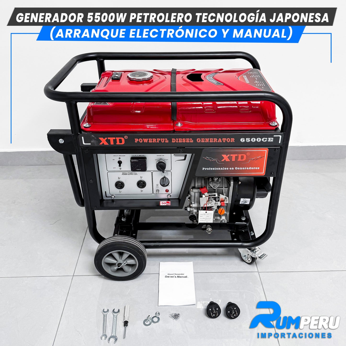 Generador 5500W Petrolero tecnologia japonesa ( Arranque electrónico y Manual )