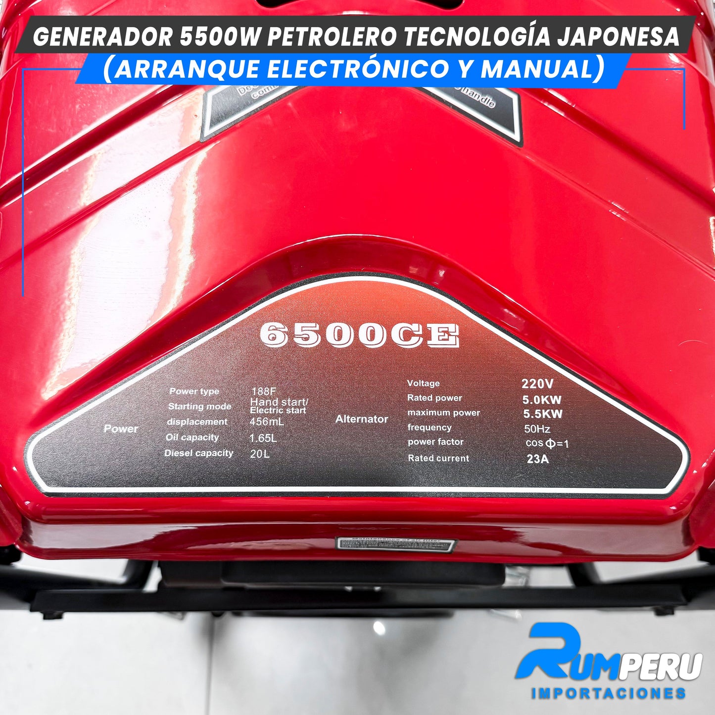 Generador 5500W Petrolero tecnologia japonesa ( Arranque electrónico y Manual )