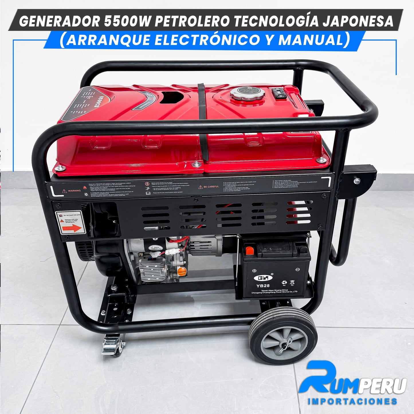 Generador 5500W Petrolero tecnologia japonesa ( Arranque electrónico y Manual )