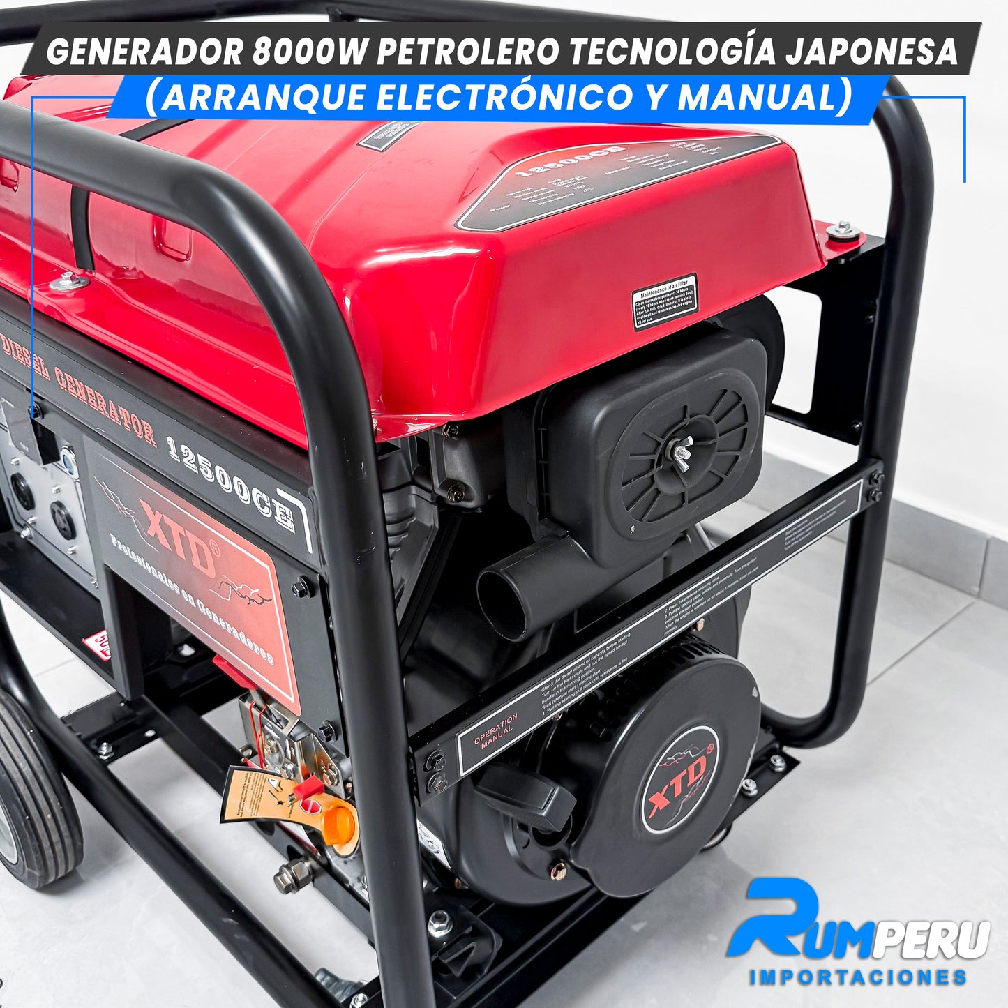 Generador 8000W Petrolero tecnología japonesa, arranque eléctrico y Manual
