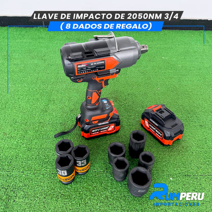 Llave de Impacto de 2050NM Encastre de 3/4