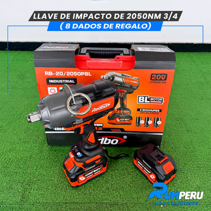 Llave de Impacto de 2050NM Encastre de 3/4