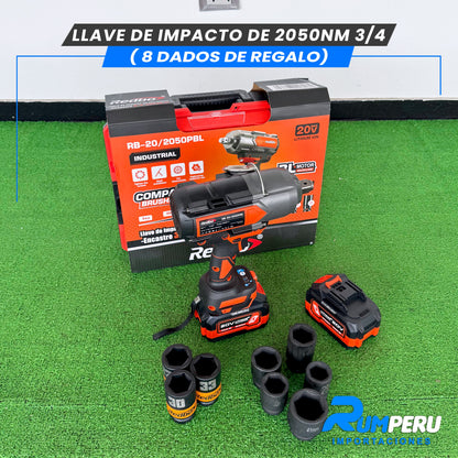 Llave de Impacto de 2050NM Encastre de 3/4
