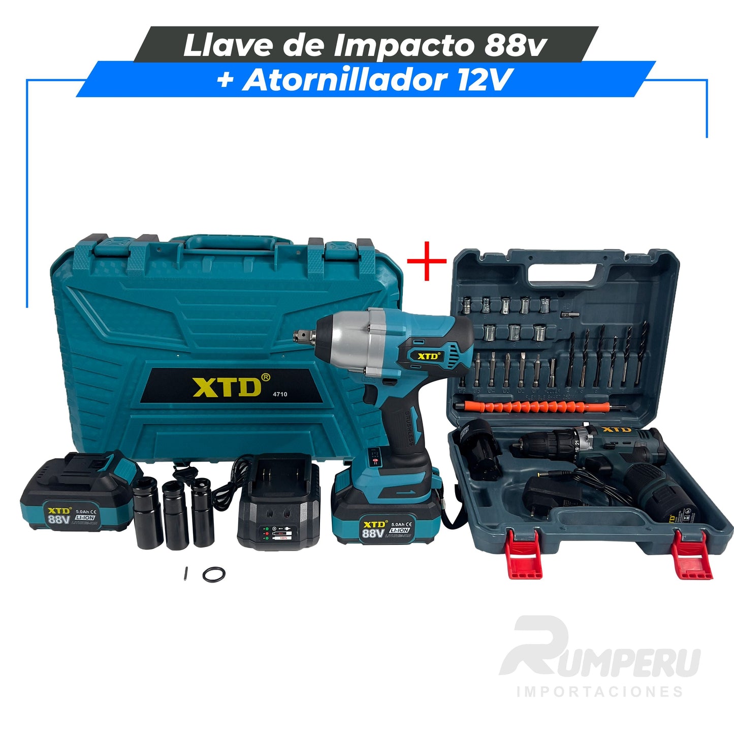 Llave de Impacto 88V + Atornillador 12V