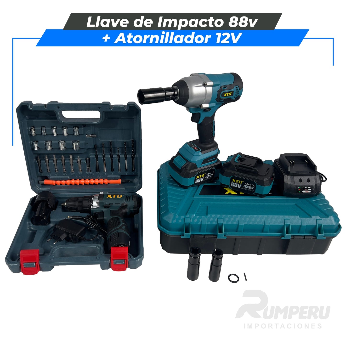 Llave de Impacto 88V + Atornillador 12V