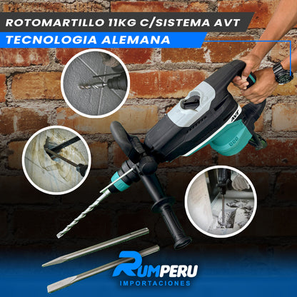 Rotomartillo 11 Kilo Gramos sistema AVT (Tecnología Alemana)