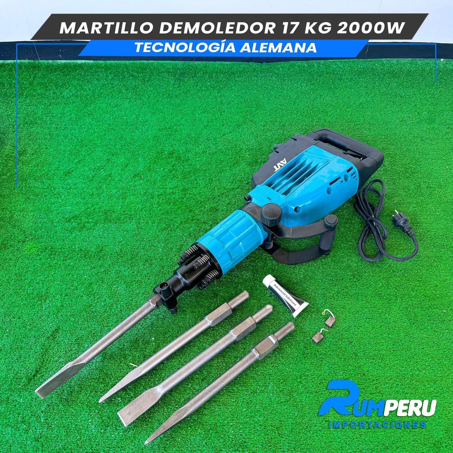 Martillo Demoledor 17 Kilos (Tecnología Alemana + AVT)