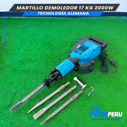 Martillo Demoledor 17 Kilos (Tecnología Alemana + AVT)