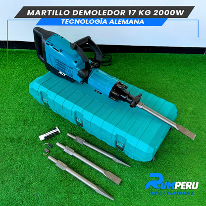 Martillo Demoledor 17 Kilos (Tecnología Alemana + AVT)