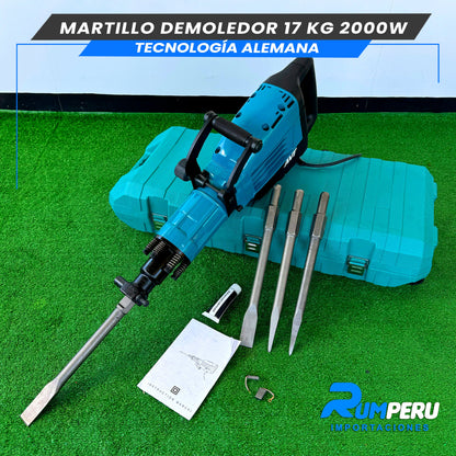 Martillo Demoledor 17 Kilos (Tecnología Alemana + AVT)