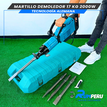 Martillo Demoledor 17 Kilos (Tecnología Alemana + AVT)