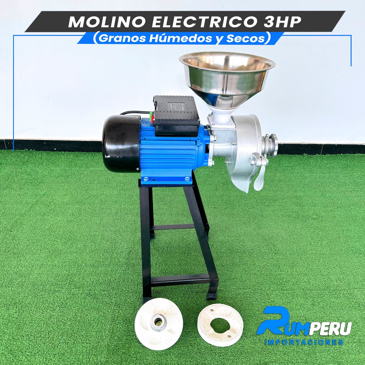 Molino Eléctrico 3HP (Granos Húmedos y Secos)