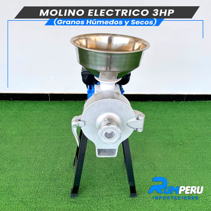 Molino Eléctrico 3HP (Granos Húmedos y Secos)