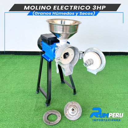 Molino Eléctrico 3HP (Granos Húmedos y Secos)
