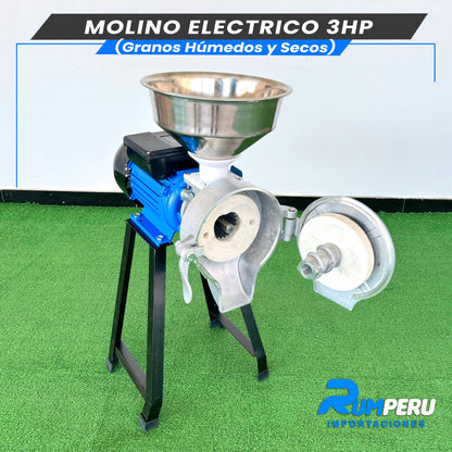 Molino Eléctrico 3HP (Granos Húmedos y Secos)
