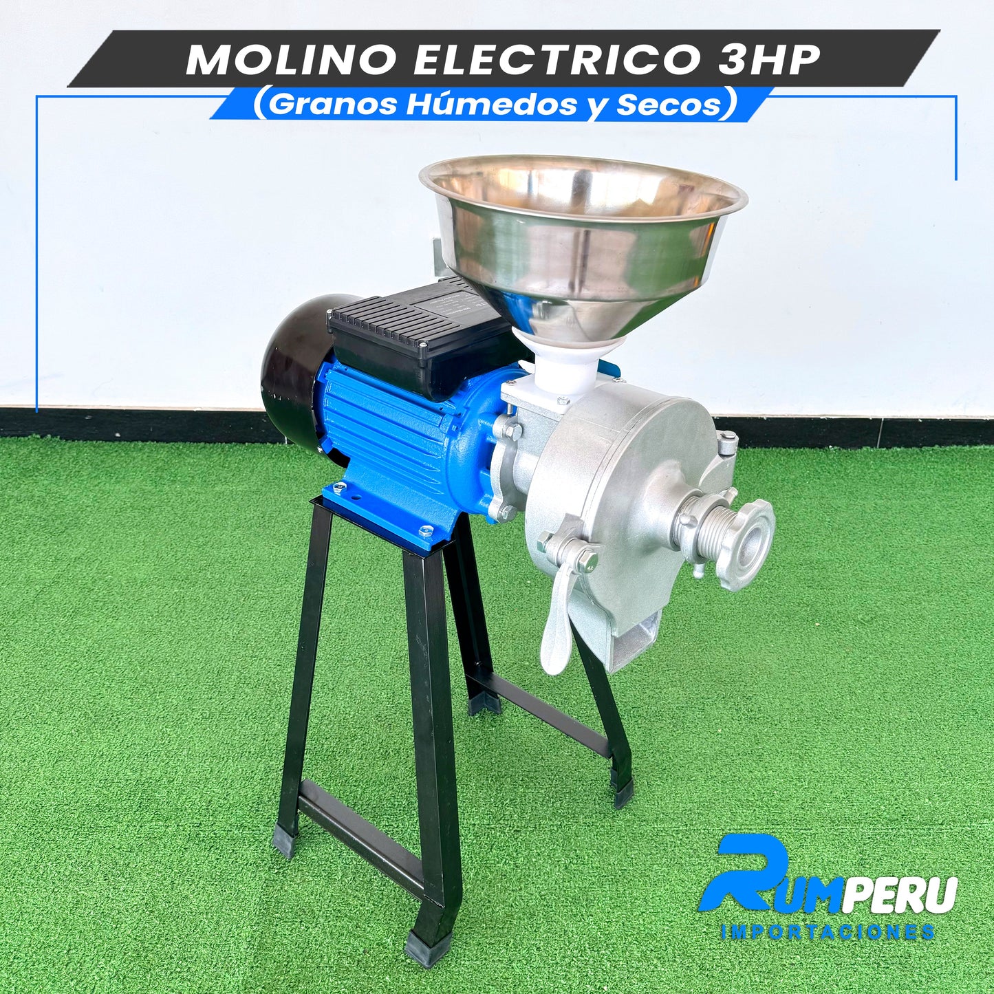Molino Eléctrico 3HP (Granos Húmedos y Secos)