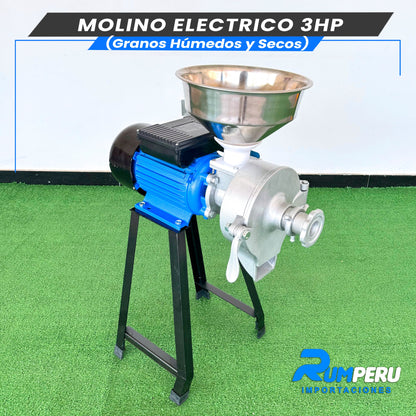 Molino Eléctrico 3HP (Granos Húmedos y Secos)
