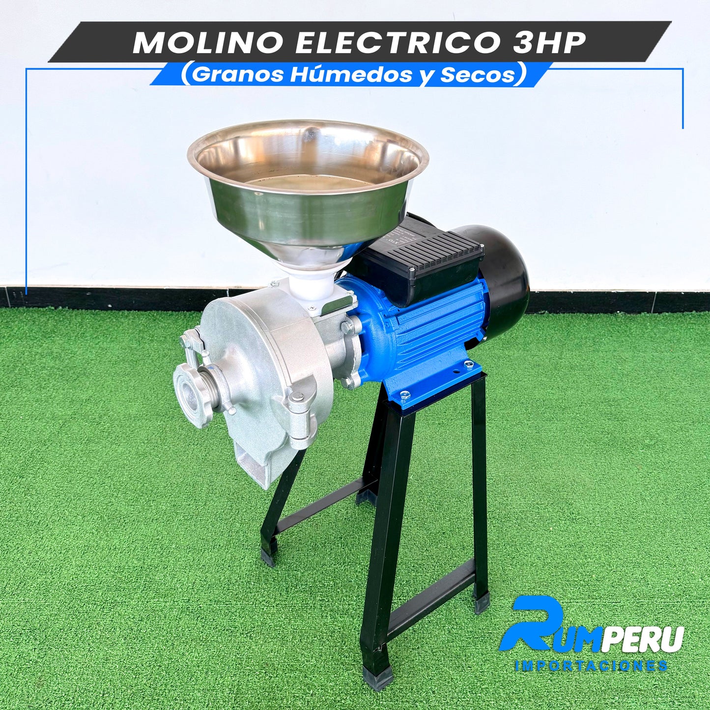 Molino Eléctrico 3HP (Granos Húmedos y Secos)
