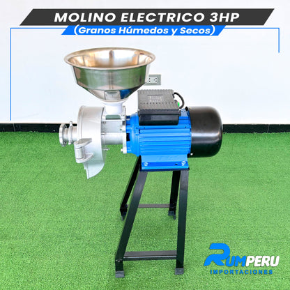 Molino Eléctrico 3HP (Granos Húmedos y Secos)
