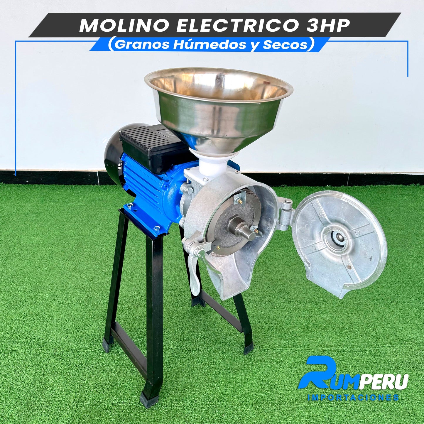 Molino Eléctrico 3HP (Granos Húmedos y Secos)