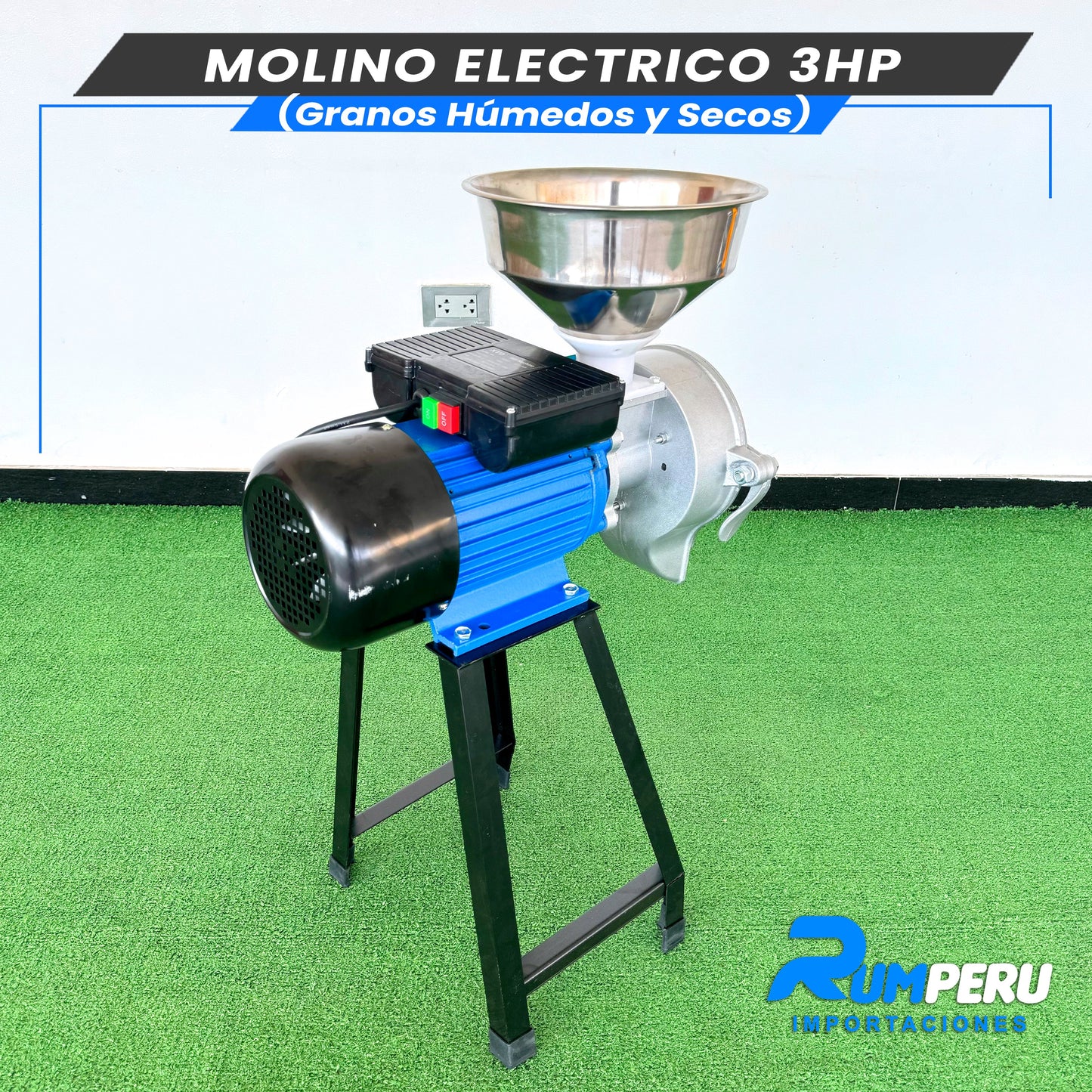 Molino Eléctrico 3HP (Granos Húmedos y Secos)