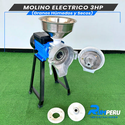 Molino Eléctrico 3HP (Granos Húmedos y Secos)