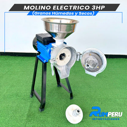 Molino Eléctrico 3HP (Granos Húmedos y Secos)