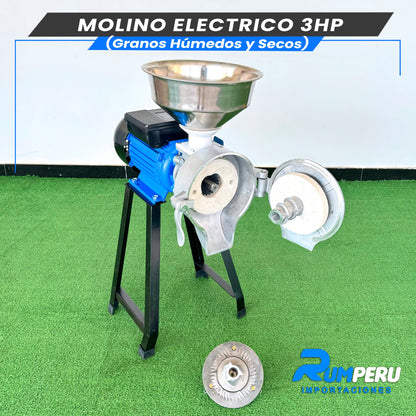 Molino Eléctrico 3HP (Granos Húmedos y Secos)