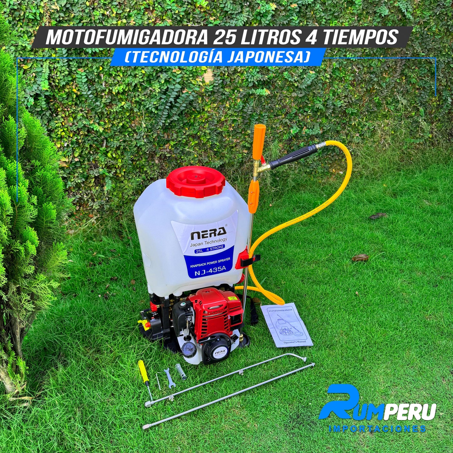 Motofumigadora 25L Tecnología Japonesa 4 Tiempos