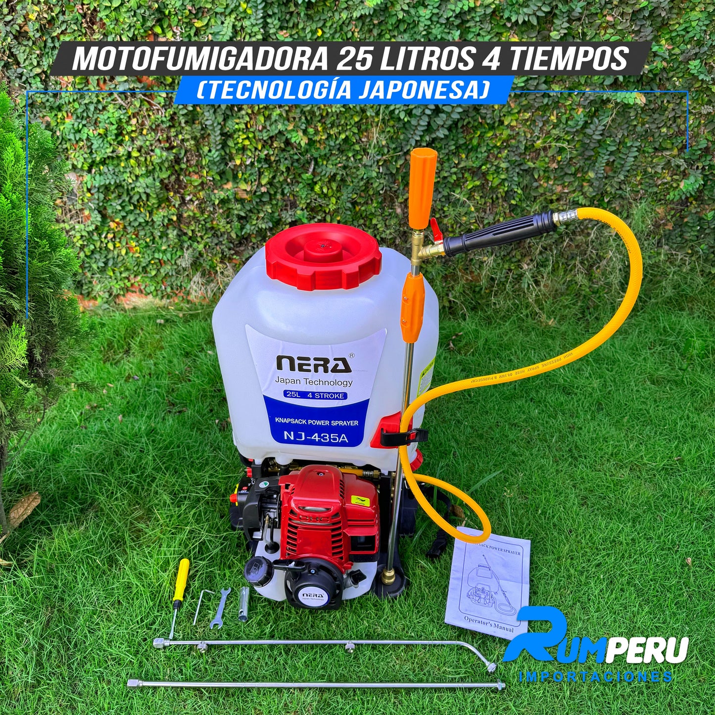 Motofumigadora 25L Tecnología Japonesa 4 Tiempos