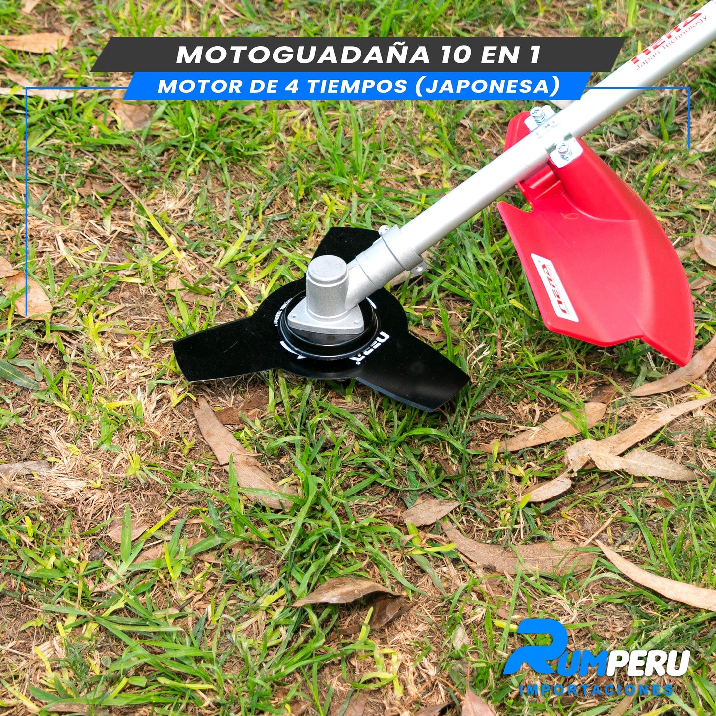 Motoguadaña 10 en 1 (JAPONES CON MOTOR 4 TIEMPOS)