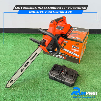 Motosierra inalambrica 16 pulgadas inclulle 2 vaterias de 40V
