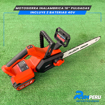 Motosierra inalambrica 16 pulgadas inclulle 2 vaterias de 40V