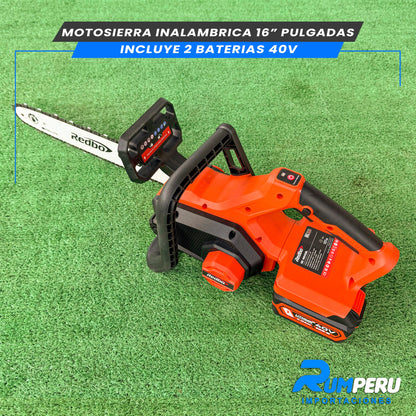 Motosierra inalambrica 16 pulgadas inclulle 2 vaterias de 40V