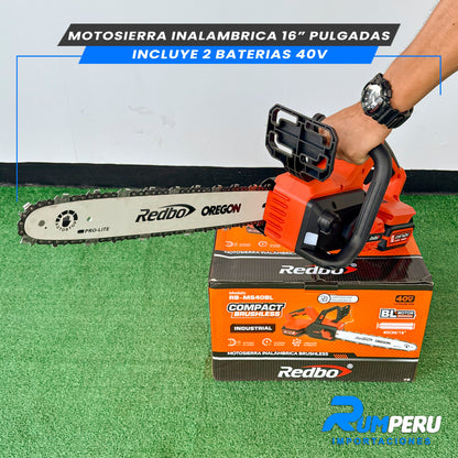 Motosierra inalambrica 16 pulgadas inclulle 2 vaterias de 40V