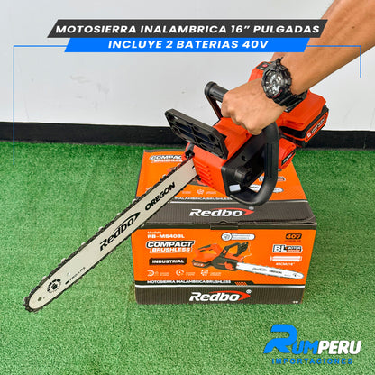 Motosierra inalambrica 16 pulgadas inclulle 2 vaterias de 40V