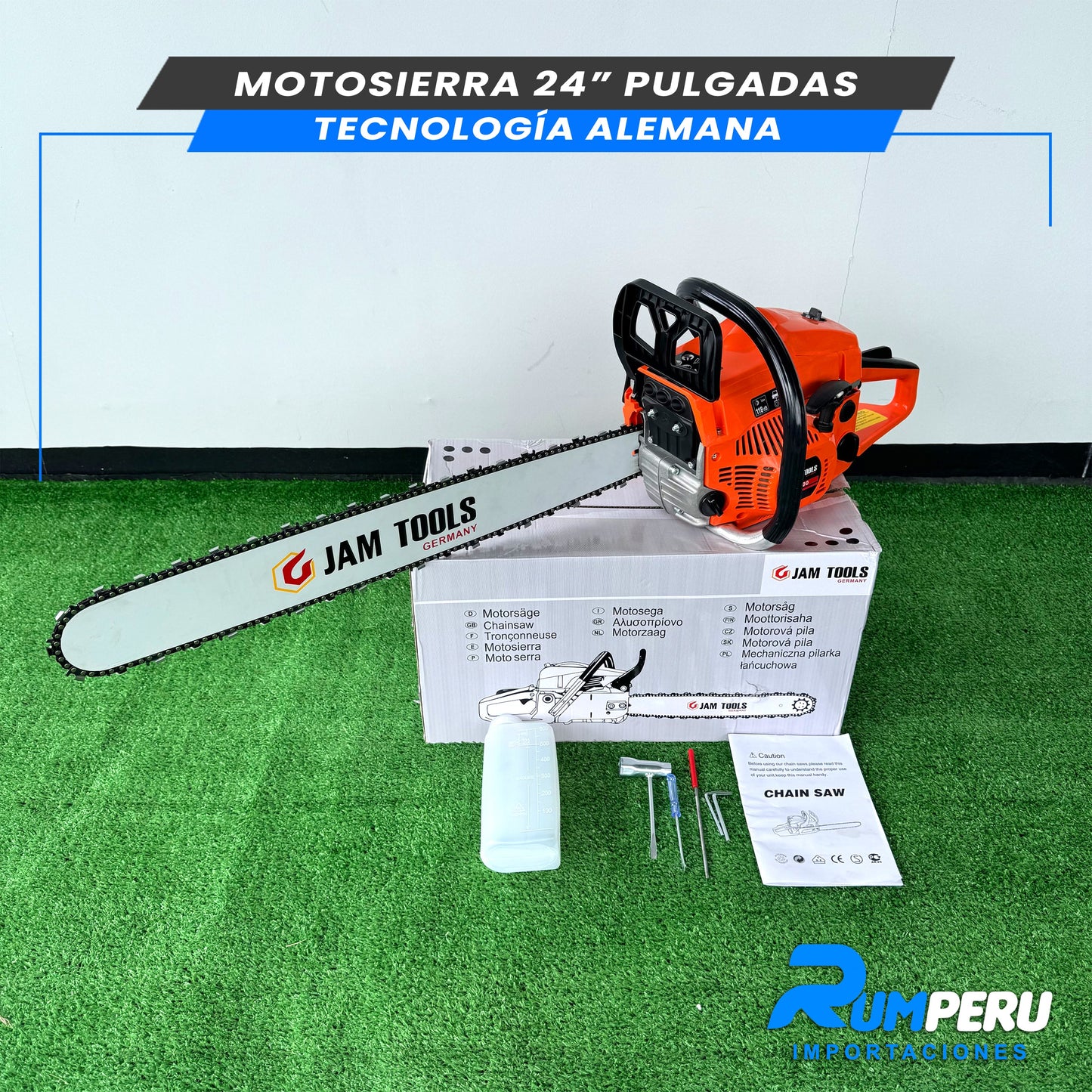 MOTOSIERRA 24 PULGADAS TECNOLOGÍA ALEMANA