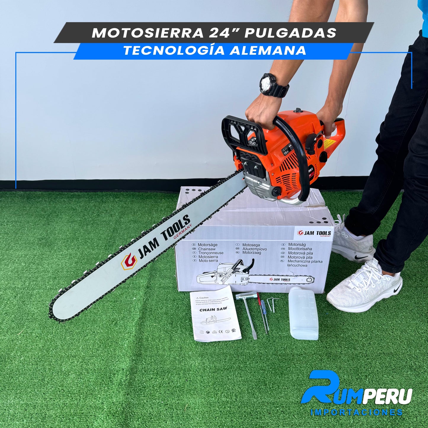 MOTOSIERRA 24 PULGADAS TECNOLOGÍA ALEMANA