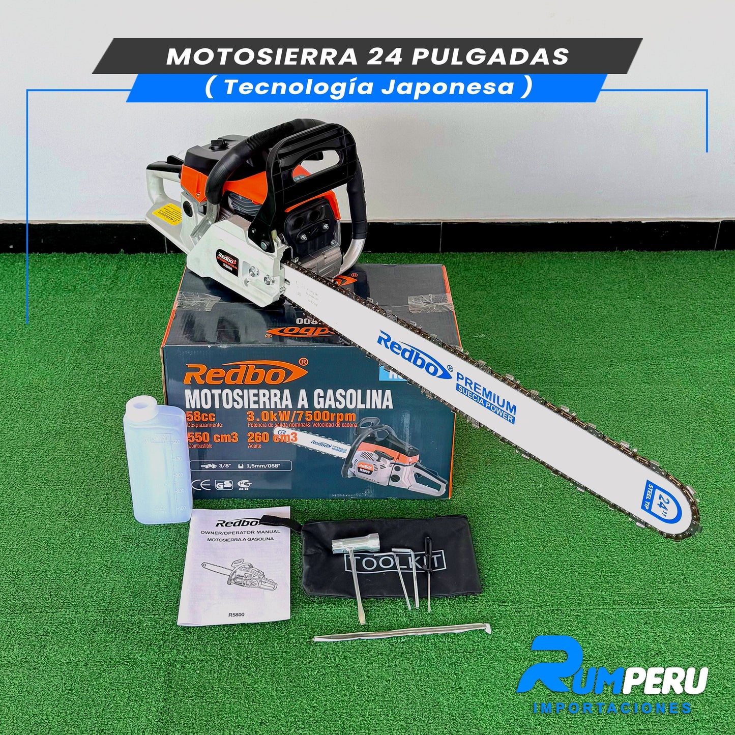 Motosierra de 24 Pulgadas (Tecnología Japonesa)