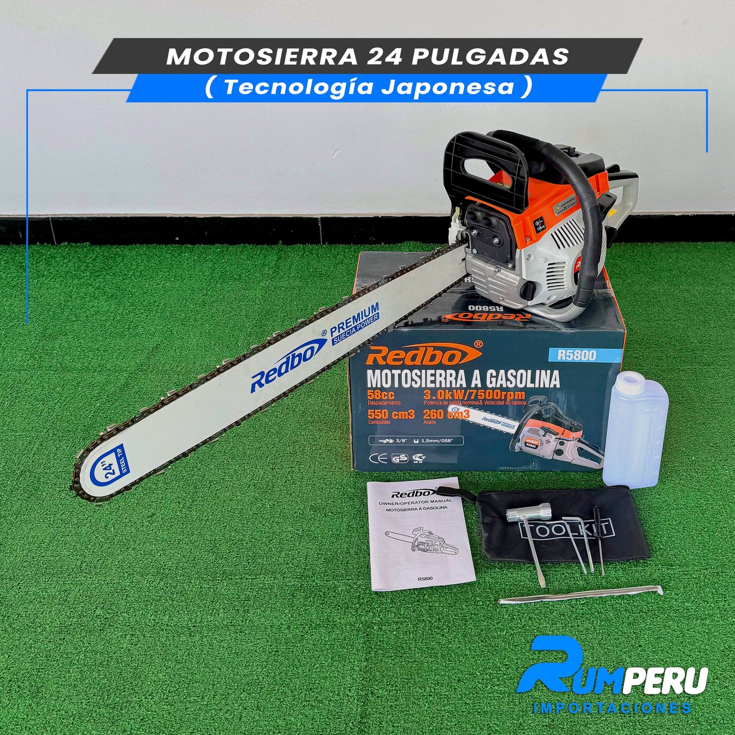 Motosierra de 24 Pulgadas (Tecnología Japonesa)