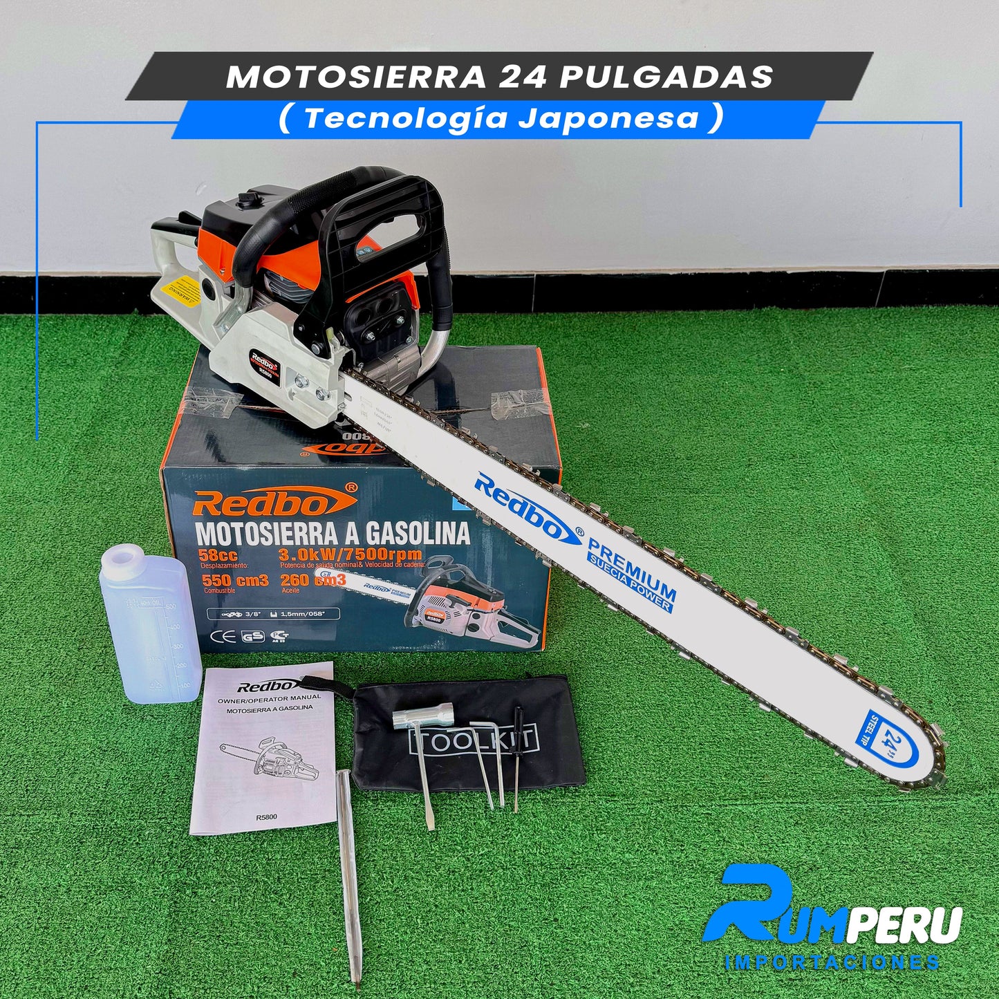 Motosierra de 24 Pulgadas (Tecnología Japonesa)