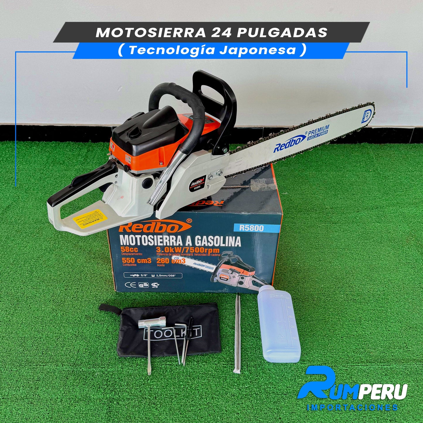 Motosierra de 24 Pulgadas (Tecnología Japonesa)