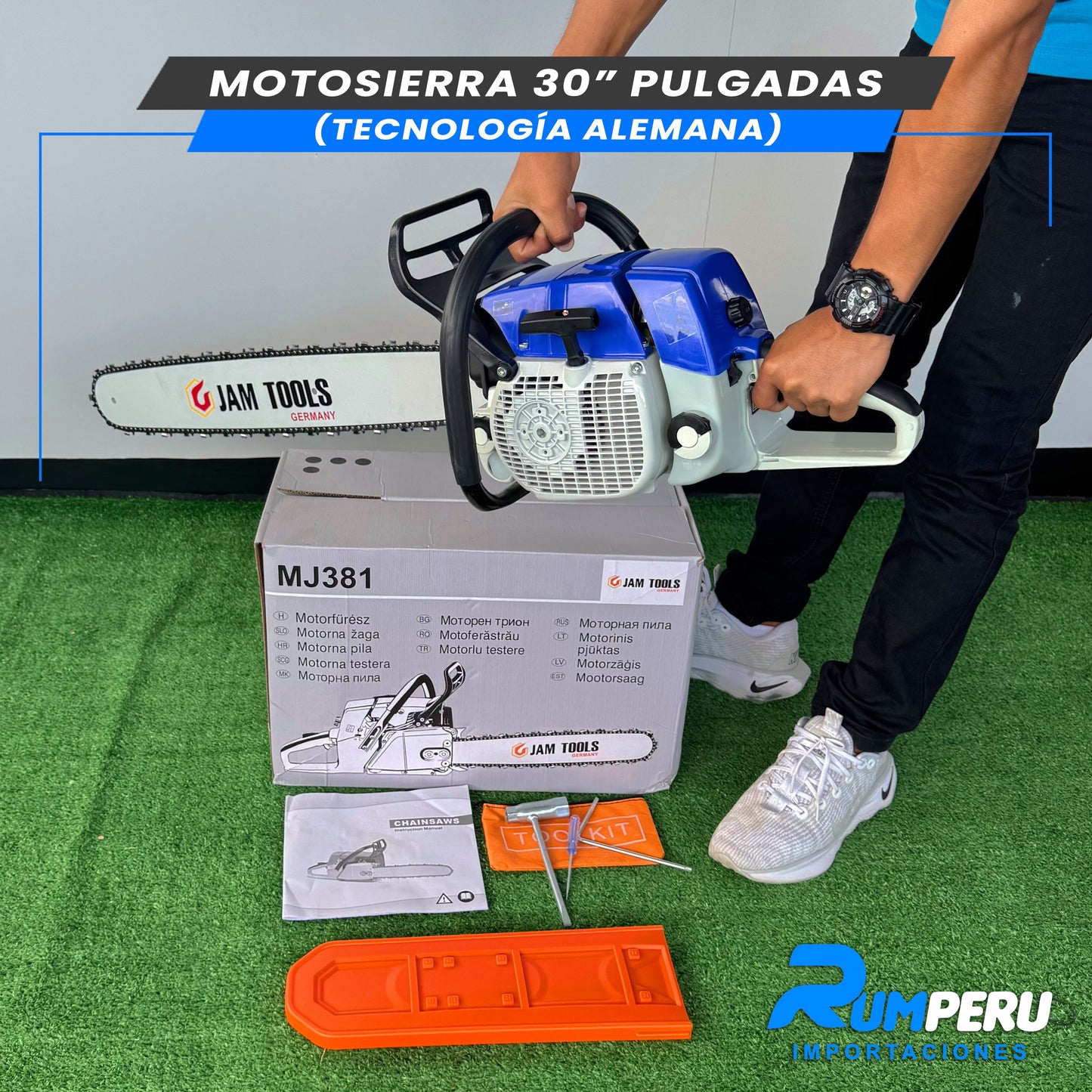MOTOSIERRA 30 PULGADAS (TECNOLOGÍA ALEMANA)