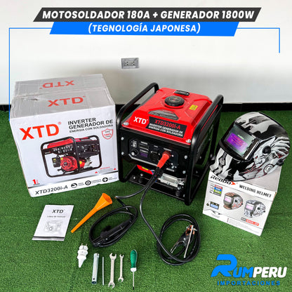 Motosoldador 180 Amperios + Generador 1800W