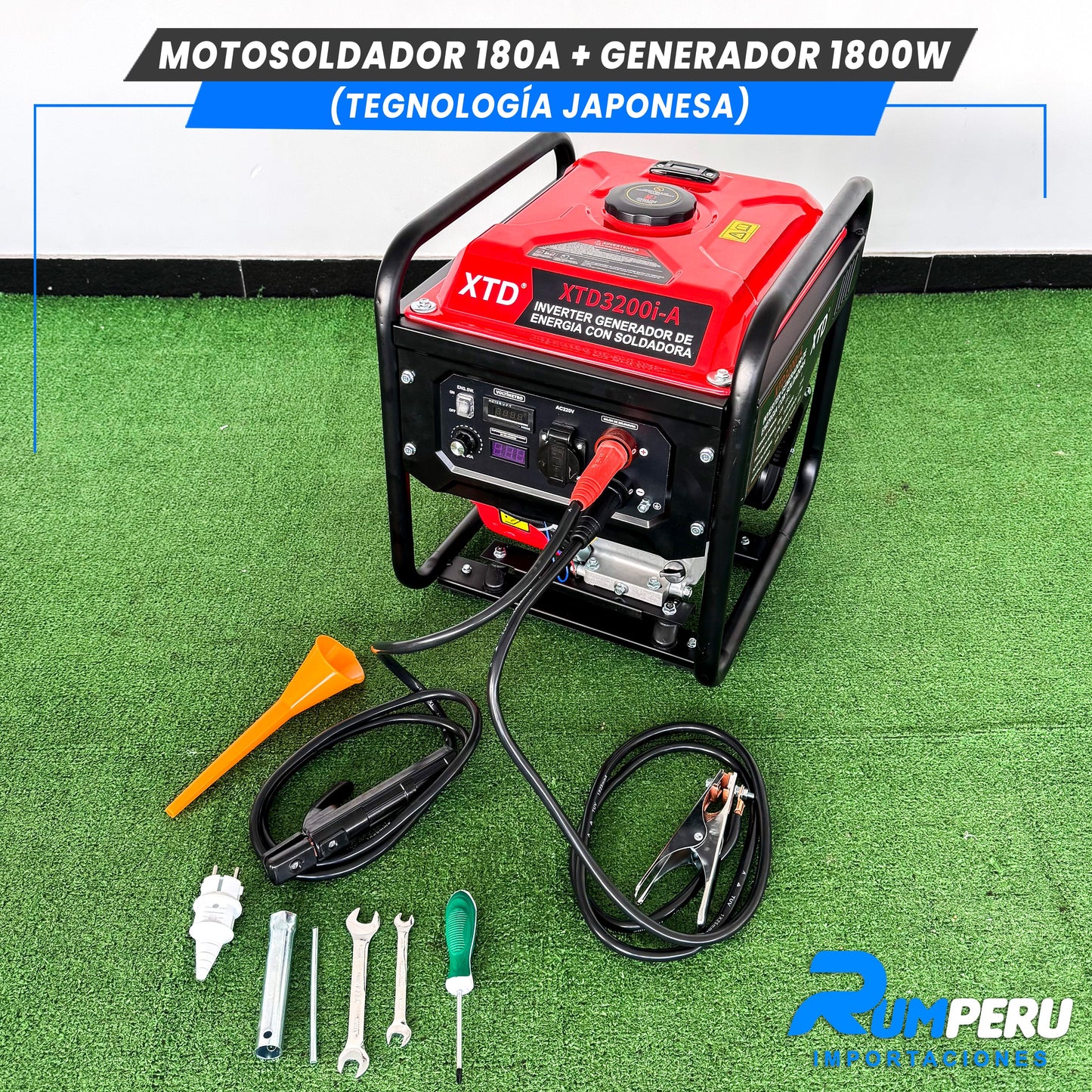 Motosoldador 180 Amperios + Generador 1800W