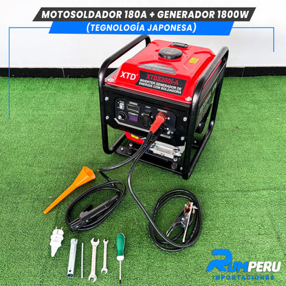 Motosoldador 180 Amperios + Generador 1800W