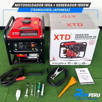 Motosoldador 180 Amperios + Generador 1800W
