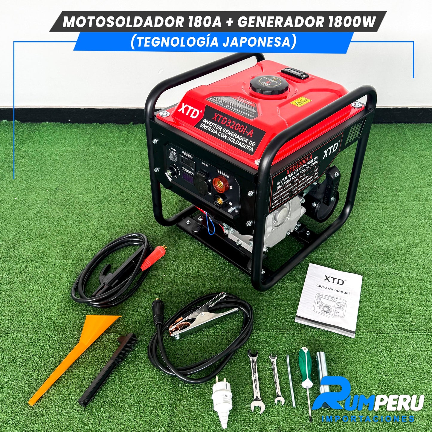 Motosoldador 180 Amperios + Generador 1800W