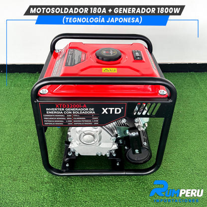 Motosoldador 180 Amperios + Generador 1800W